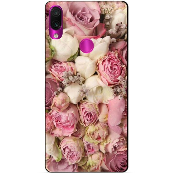 

Бампер силиконовый чехол Candy для Xiaomi Redmi 7 Розовые пионы