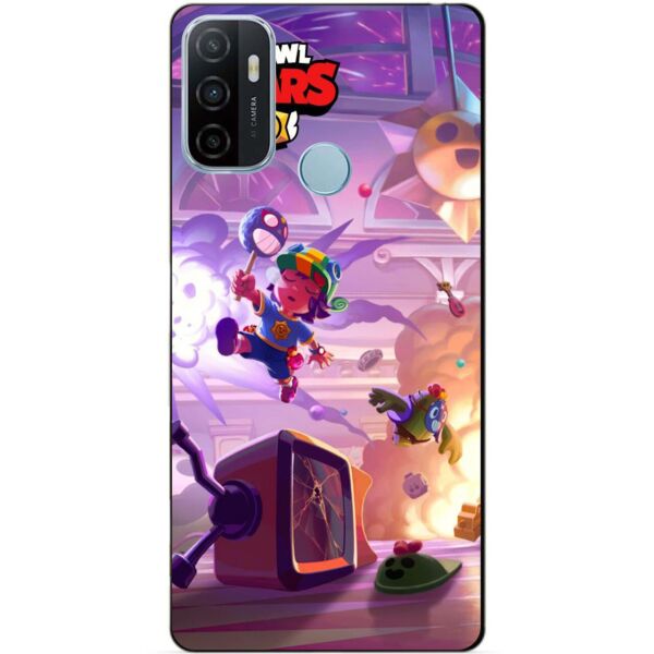 

Силиконовый бампер чехол Candy для Oppo A53 Бравл Старс Парк старр Сэнди