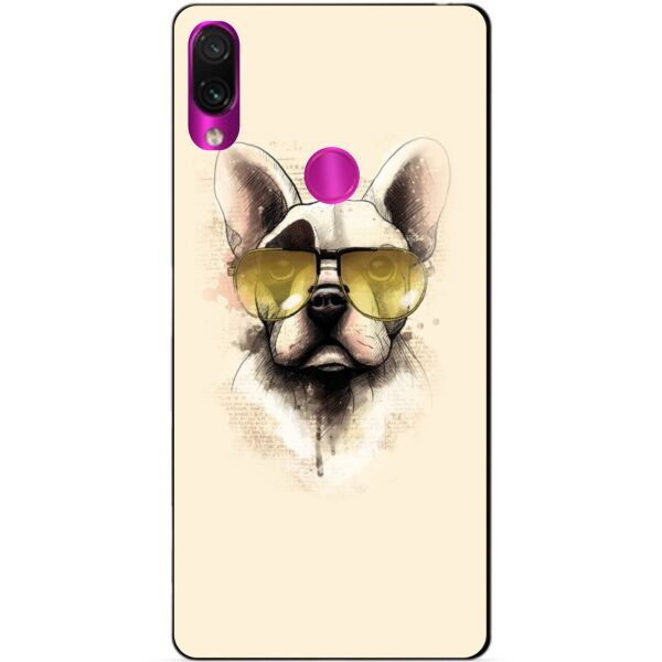 

Бампер силиконовый чехол Candy для Xiaomi Redmi 7 Собака в очках