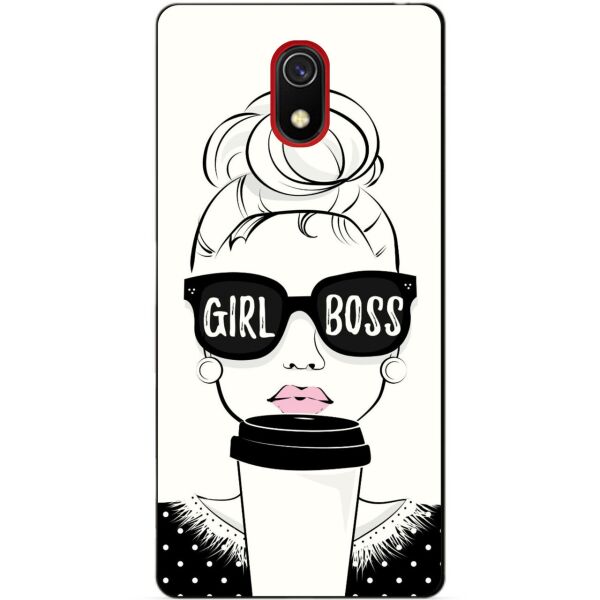 

Бампер силиконовый чехол Candy для Xiaomi Redmi 8a с рисунком Girl Boss