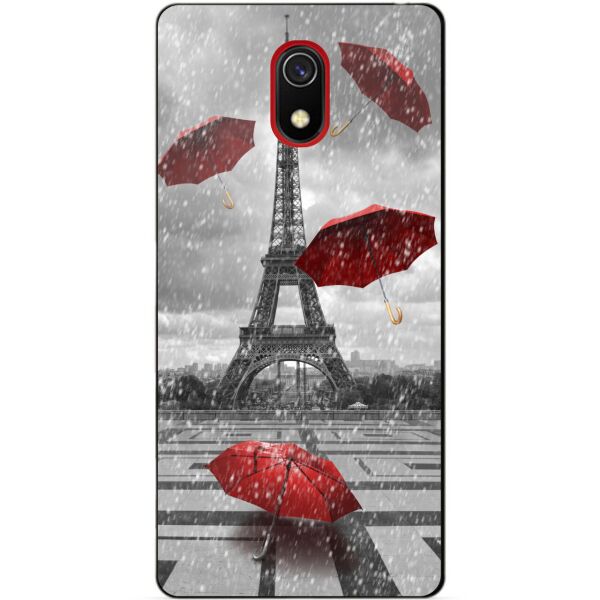 

Бампер силиконовый чехол Candy для Xiaomi Redmi 8a с рисунком Дождь в Париже
