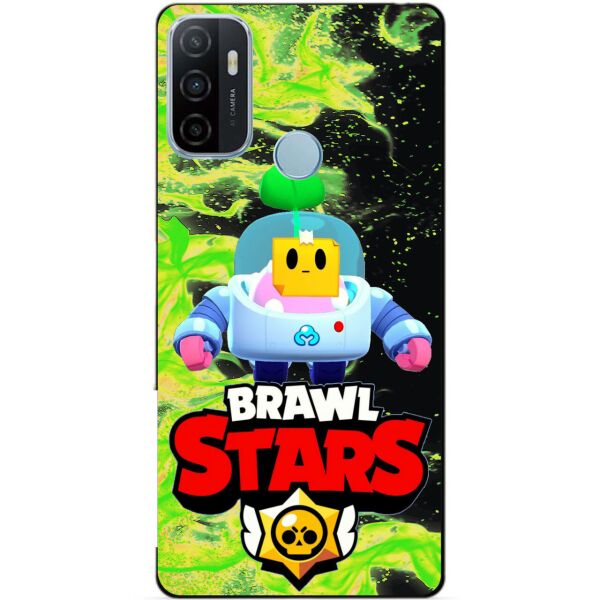 

Силиконовый бампер чехол Candy для Oppo A53 с Героем Бравл Старс Спраут