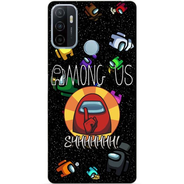 

Силиконовый бампер чехол Candy для Oppo A53 с рисунком Among Us