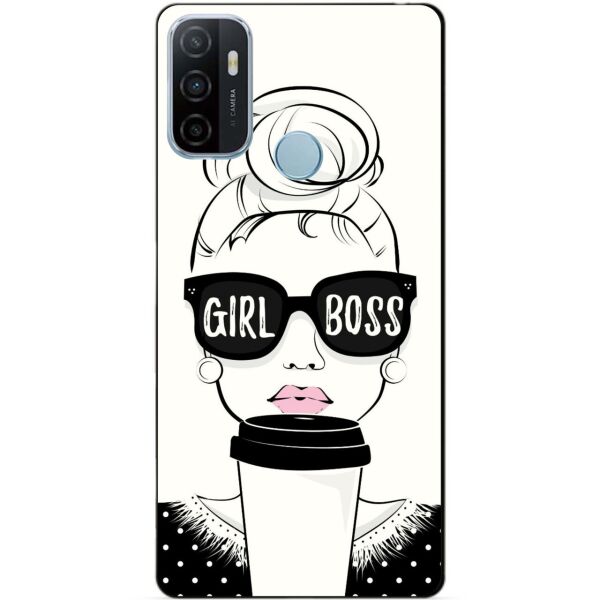 

Силиконовый бампер чехол Candy для Oppo A53 с рисунком Girl Boss