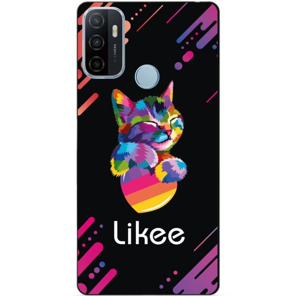 

Силиконовый бампер чехол Candy для Oppo A53 с рисунком Likee
