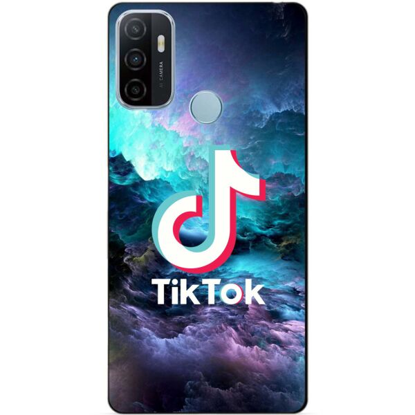 

Силиконовый бампер чехол Candy для Oppo A53 с рисунком Tik Tok