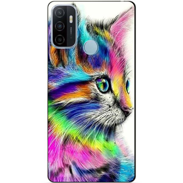 

Силиконовый бампер чехол Candy для Oppo A53 с рисунком Акварельный котик
