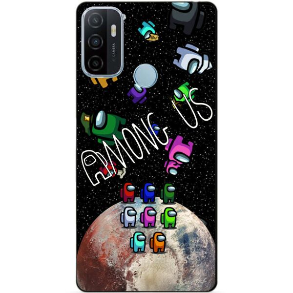 

Силиконовый бампер чехол Candy для Oppo A53 с рисунком Амонг Ас
