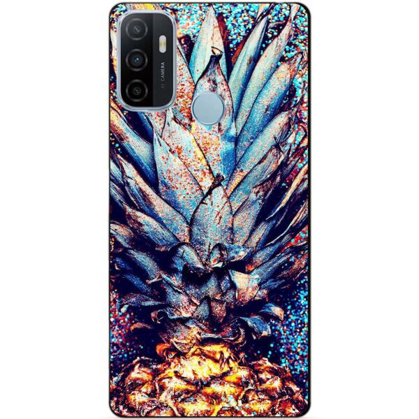 

Силиконовый бампер чехол Candy для Oppo A53 с рисунком Ананас