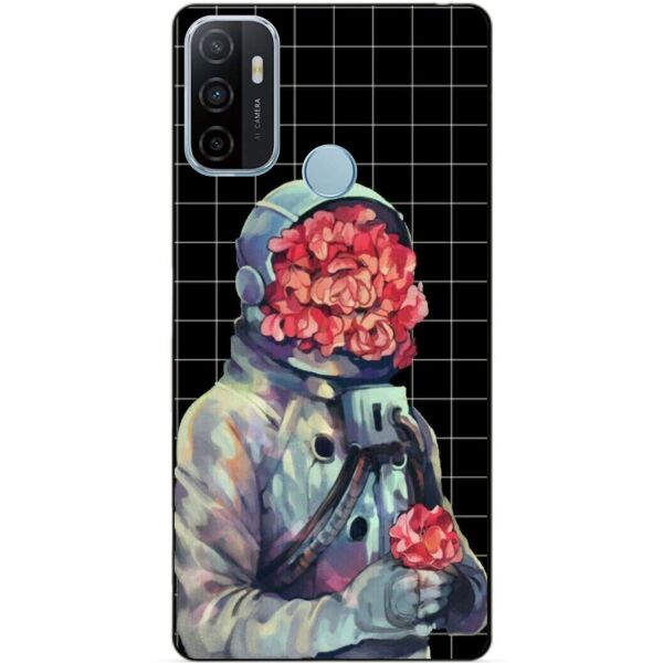 

Силиконовый бампер чехол Candy для Oppo A53 с рисунком Букет