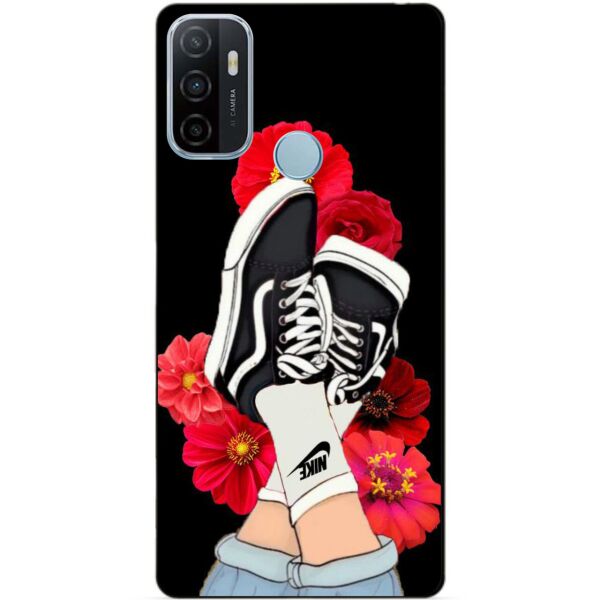 

Силиконовый бампер чехол Candy для Oppo A53 с рисунком Кеды
