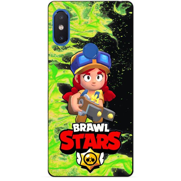 

Силиконовый бампер чехол Candy для Xiaomi Mi 8 с героем Бравл Старс Джесси