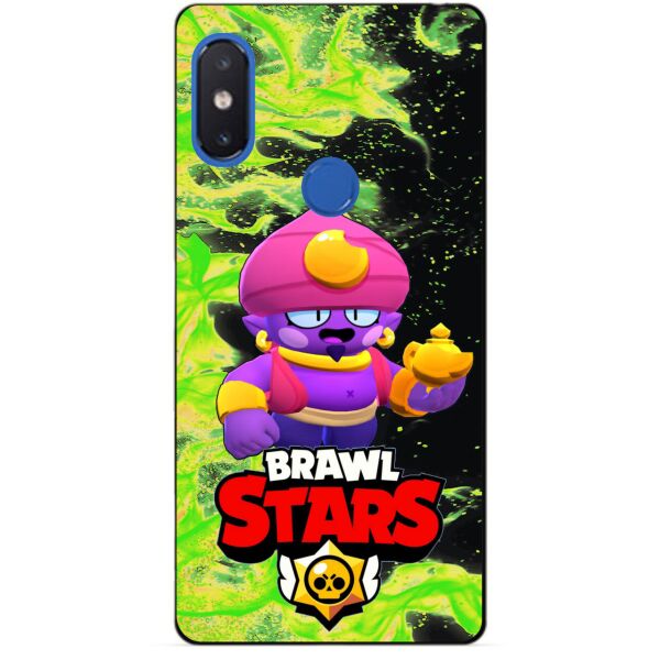 

Силиконовый бампер чехол Candy для Xiaomi Mi 8 с героем Бравл Старс Джин