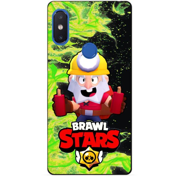 

Силиконовый бампер чехол Candy для Xiaomi Mi 8 с героем Бравл Старс Динамайк
