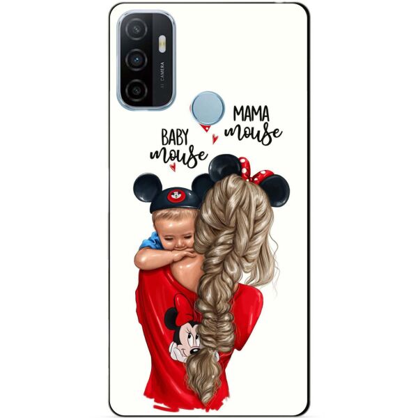 

Силиконовый бампер чехол Candy для Oppo A53 с рисунком Мама и малыш