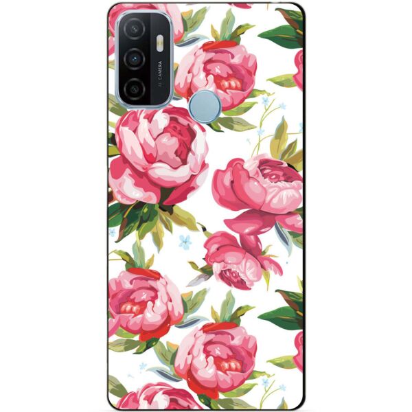 

Силиконовый бампер чехол Candy для Oppo A53 с рисунком Пионы