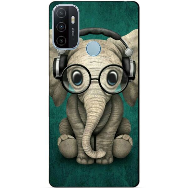 

Силиконовый бампер чехол Candy для Oppo A53 с рисунком Слоник