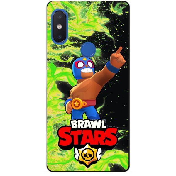 

Силиконовый бампер чехол Candy для Xiaomi Mi 8 с героем Бравл Старс Эль Примо