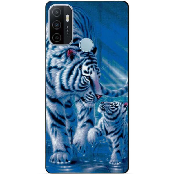 

Силиконовый бампер чехол Candy для Oppo A53 с рисунком Тигры