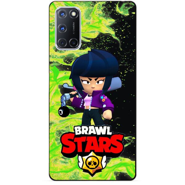 

Силиконовый бампер чехол Candy для Oppo A72 с Героем Бравл Старс Биби