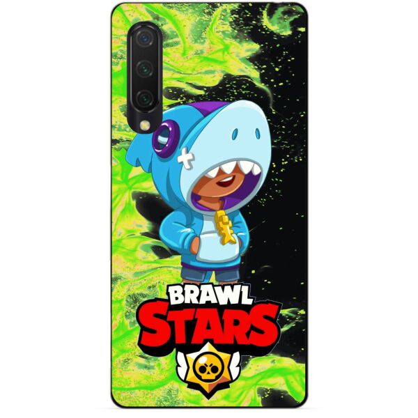 

Силиконовый бампер чехол Candy для Xiaomi Mi 9 Lite с Героем Бравл Старс Леон акула