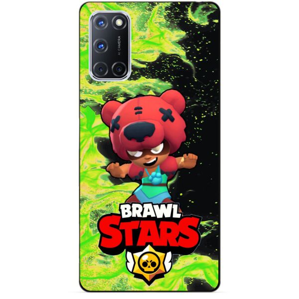 

Силиконовый бампер чехол Candy для Oppo A72 с Героем Бравл Старс Нита