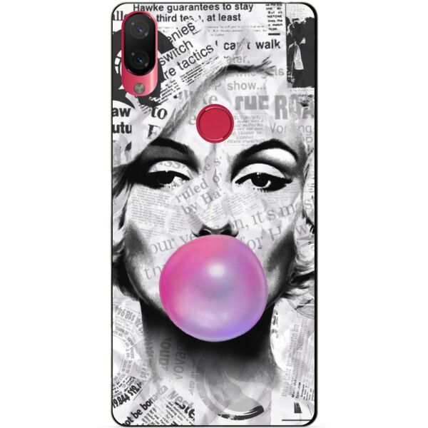 

Силиконовый чехол Candy для Xiaomi Mi Play с рисунком Монро с жвачкой