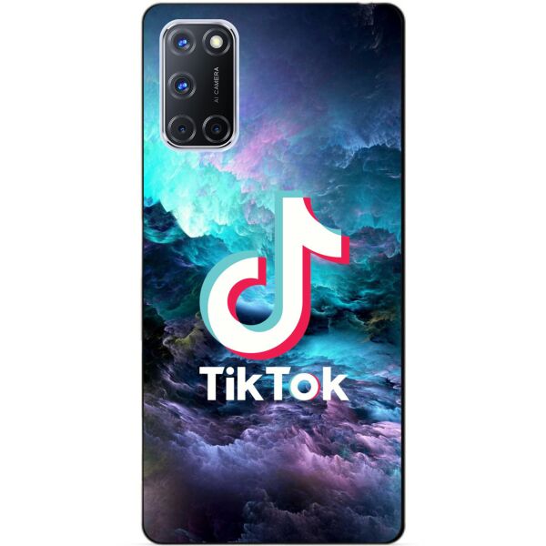 

Силиконовый бампер чехол Candy для Oppo A72 с рисунком Tik Tok