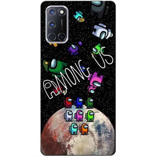 

Силиконовый бампер чехол Candy для Oppo A72 с рисунком Амонг Ас