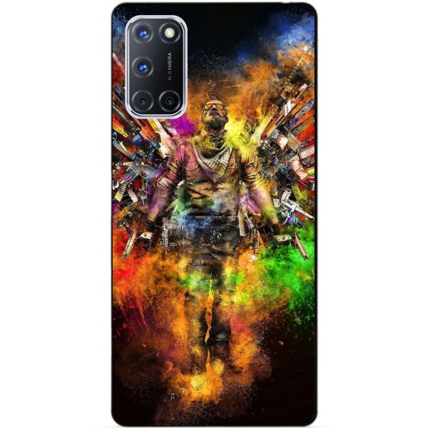 

Силиконовый бампер чехол Candy для Oppo A72 с рисунком Воин