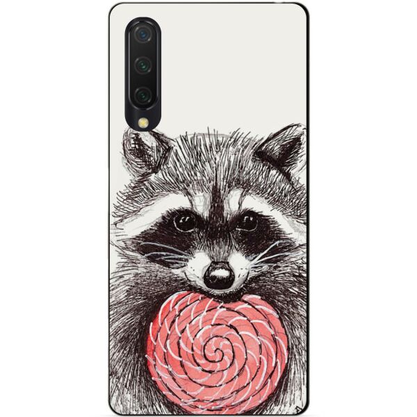 

Силиконовый бампер чехол Candy для Xiaomi Mi 9 Lite с рисунком Енот