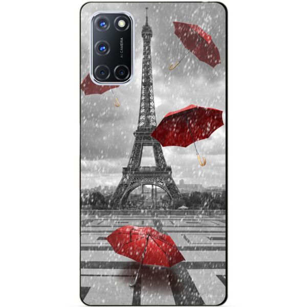 

Силиконовый бампер чехол Candy для Oppo A72 с рисунком Дождь в Париже