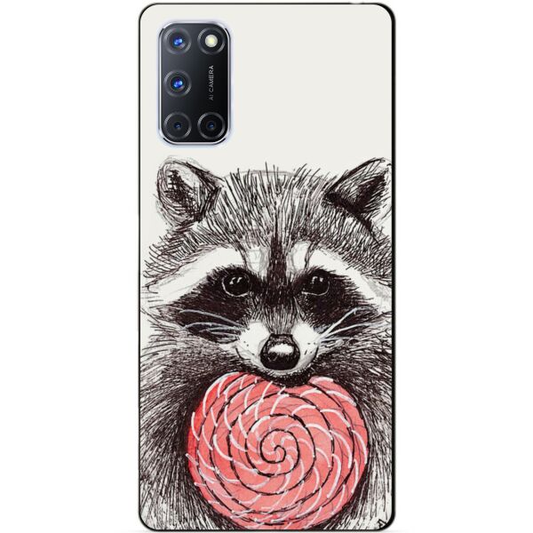 

Силиконовый бампер чехол Candy для Oppo A72 с рисунком Енот