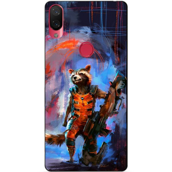 

Силиконовый чехол Candy для Xiaomi Mi Play с рисунком Реактивный енот