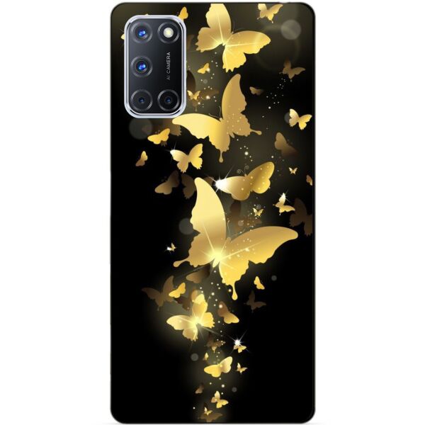

Силиконовый бампер чехол Candy для Oppo A72 с рисунком Золотые бабочки