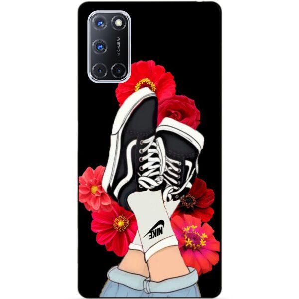 

Силиконовый бампер чехол Candy для Oppo A72 с рисунком Кеды