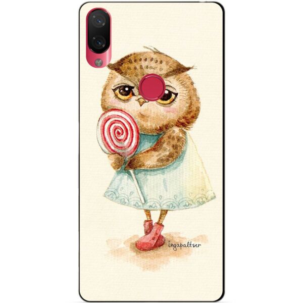 

Силиконовый чехол Candy для Xiaomi Mi Play с рисунком Сова с конфетой
