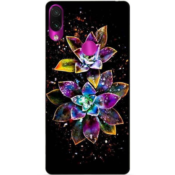 

Бампер силиконовый чехол Candy для Xiaomi Redmi Note 7 Волшебные цветы