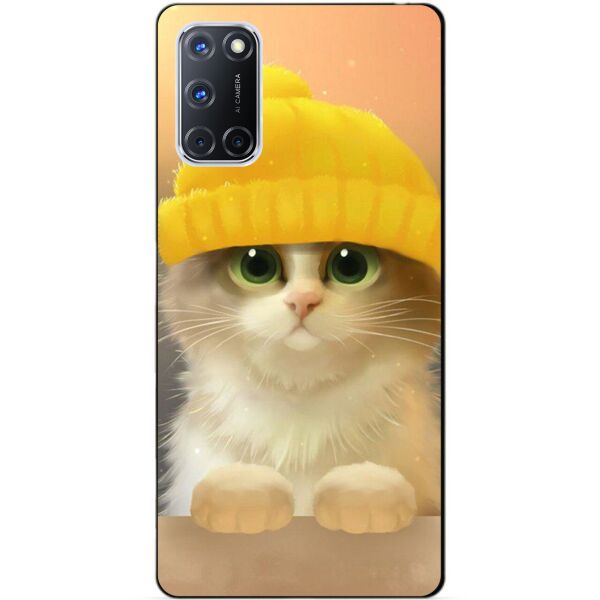 

Силиконовый бампер чехол Candy для Oppo A72 с рисунком Котик в шапке