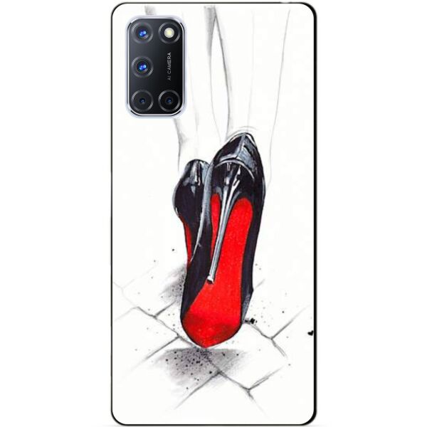 

Силиконовый бампер чехол Candy для Oppo A72 с рисунком Лабутены