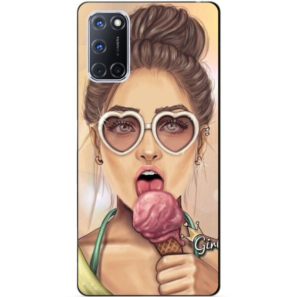 

Силиконовый бампер чехол Candy для Oppo A72 с рисунком Мороженое