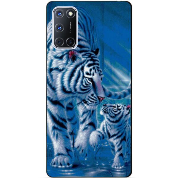 

Силиконовый бампер чехол Candy для Oppo A72 с рисунком Тигры