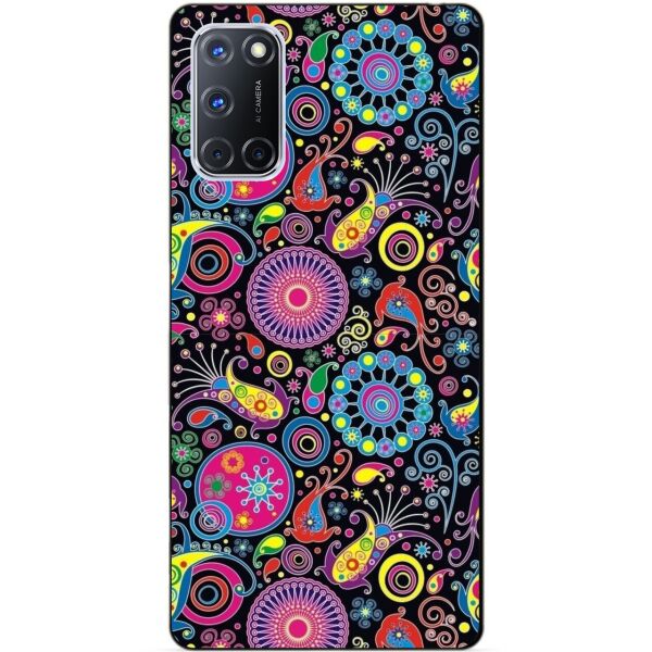 

Силиконовый бампер чехол Candy для Oppo A72 с рисунком Узоры