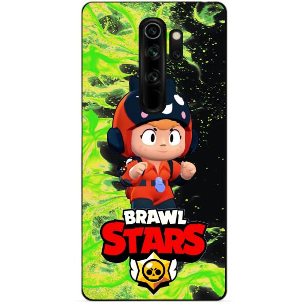 

Бампер силиконовый чехол Candy для Xiaomi Redmi Note 8 Pro с Героем Brawl Stars Беа снайпер