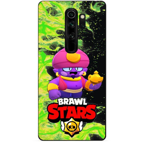 

Бампер силиконовый чехол Candy для Xiaomi Redmi Note 8 Pro с Героем Brawl Stars Джин