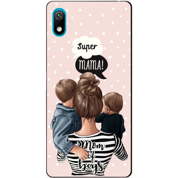 

Чехол силиконовый Candy для Huawei Y6 2019 с рисунком Mom of boys