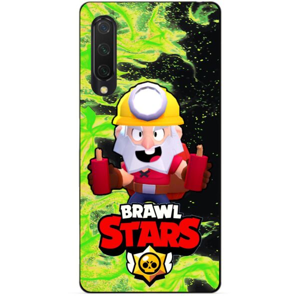 

Силиконовый бампер чехол Candy для Xiaomi Mi 9 SE с героем Бравл Старс Динамайк