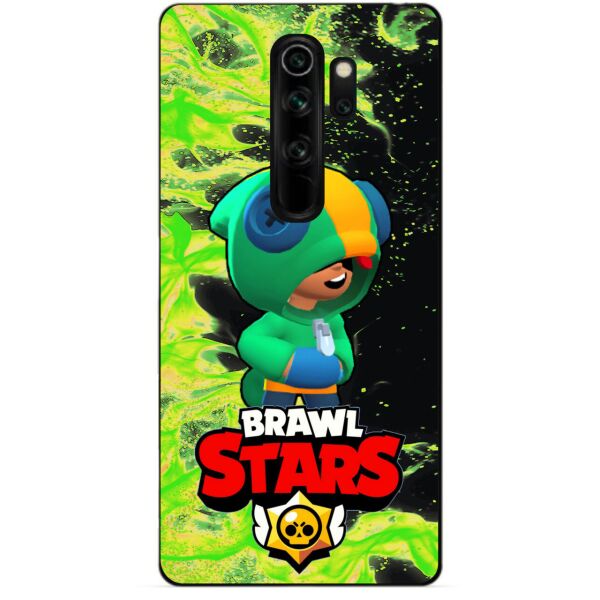 

Бампер силиконовый чехол Candy для Xiaomi Redmi Note 8 Pro с Героем Brawl Stars Леон Brawl