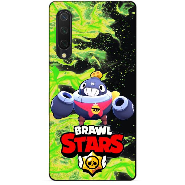 

Силиконовый бампер чехол Candy для Xiaomi Mi 9 SE с героем Бравл Старс Тик
