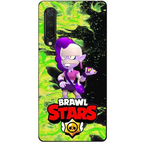 

Силиконовый бампер чехол Candy для Xiaomi Mi 9 SE с героем Бравл Старс Эмз